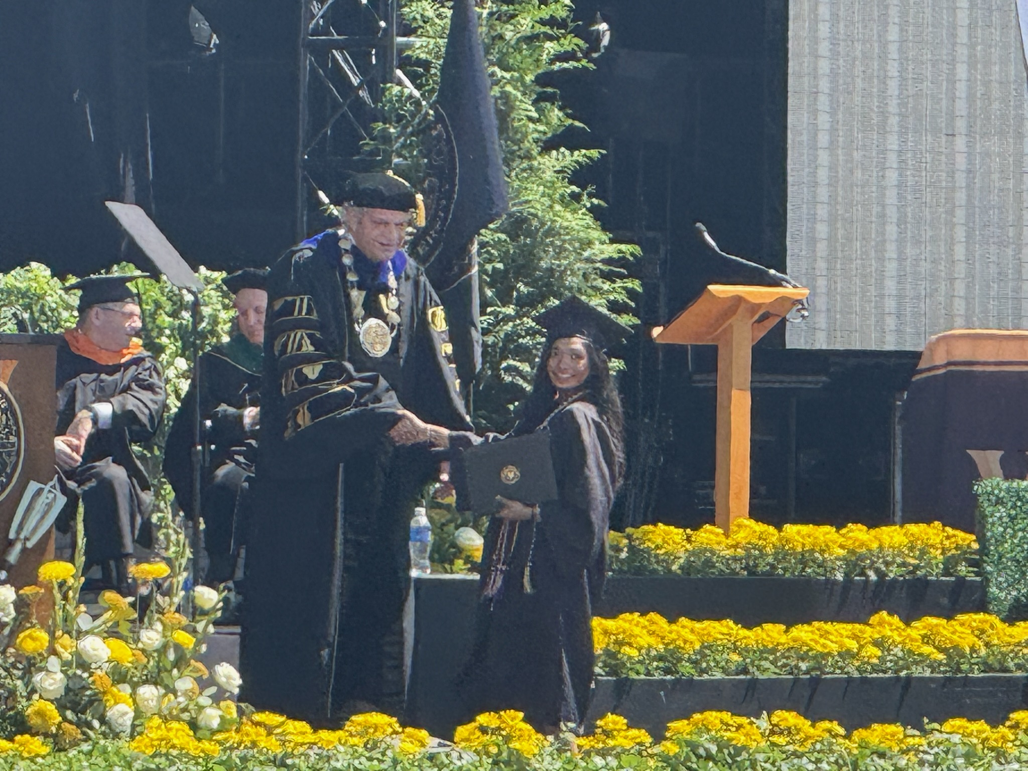 I receive my Vanderbilt University diploma at commencement